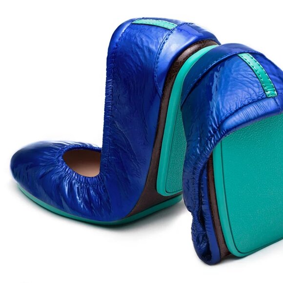 Stunning! Tieks by Gavrieli Sapphire Blue Ballet Flats Sandals Size 10 - Picture 3 of 10